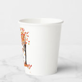 ジャーマンシェパードフクロウと秋ツリー犬のオーナー秋 紙コップ (左)