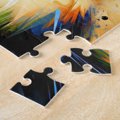 ジャーマンシェパードブラック&タンドッグアクリルプリント ジグソーパズル (側面)