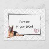 ジャーマンシェパードペット悔やみや弔慰ロス ポストカード (正面)