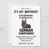 ジャーマンシェパードペット誕生日ジャーマンシェパード 招待状 (正面)