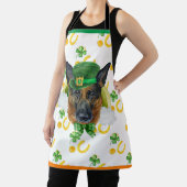ジャーマンシェパードホリデーデコールセントパトリックの日犬 エプロン (インサイチュ)