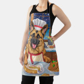 ジャーマンシェパードホリデーベーキング:フェスティバルクリスマス エプロン (インサイチュ)