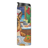 ジャーマンシェパードホリデーベーキング:フェスティバルクリスマス タンブラー (回転右)