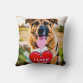 ジャーマンシェパードホールディング写真 クッション (裏面)