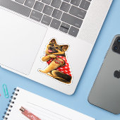 ジャーマンシェパードママタトゥー シール (ノートパソコンとiPhone)