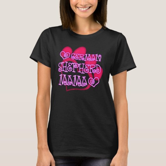 ジャーマンシェパードママ 犬 グラフィック Tシャツ (正面)