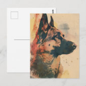 ジャーマンシェパードヴィンテージアート ポストカード (正面/裏面)
