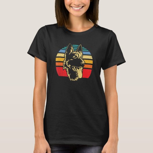 ジャーマンシェパードヴィンテージ80s犬 tシャツ (正面)