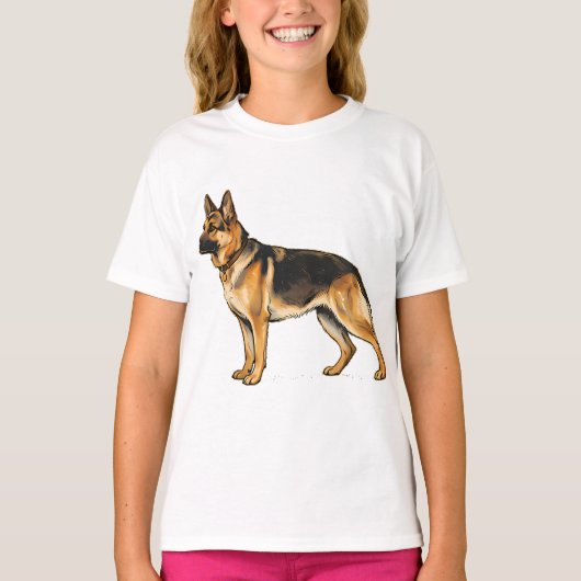 ジャーマンシェパード両面スロー枕 Tシャツ (正面)
