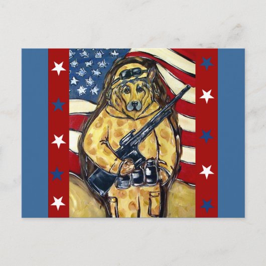 ジャーマンシェパード兵士 ポストカード (正面)