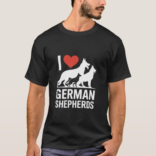 ジャーマンシェパード愛好家 Tシャツ (正面)