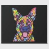 ジャーマンシェパード愛犬家 ラッピングペーパー (フラット)