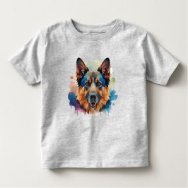 ジャーマンシェパード犬のギフトアイディア トドラーTシャツ