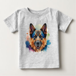 ジャーマンシェパード犬のギフトアイディア ベビーTシャツ