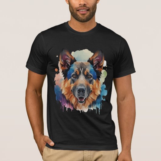 ジャーマンシェパード犬のギフトアイディア Tシャツ (正面)