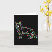 ジャーマンシェパード犬の木のクリスマススウェットシャツ  Xmas 犬 カード (黄色い花)