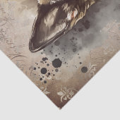 ジャーマンシェパード犬の水色 薄葉紙 (詳細)