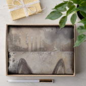 ジャーマンシェパード犬の水色 薄葉紙 (ギフト)