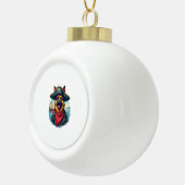 ジャーマンシェパード犬の海賊 セラミックボールオーナメント (右)