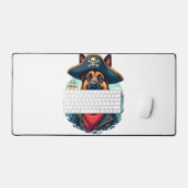 ジャーマンシェパード犬の海賊 デスクマット (キーボード&マウス)