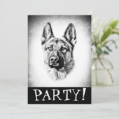 ジャーマンシェパード犬招待状 招待状 (スタンド正面)