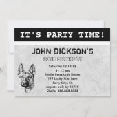 ジャーマンシェパード犬招待状 招待状 (裏面)