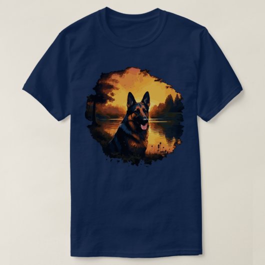 ジャーマンシェパード犬1 Tシャツ (デザイン正面)