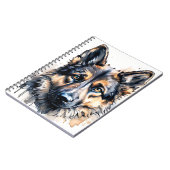 ジャーマンシェパード犬 ノートブック (左側)