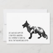 ジャーマンシェパード犬 ブラック サンキューカード (正面)