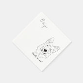 ジャーマンシェパード結婚のカクテルナプキンス スタンダードカクテルナプキン (角)