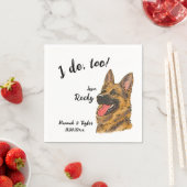 ジャーマンシェパード結婚ドッグズナプキン スタンダードカクテルナプキン (インサイチュ)