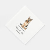 ジャーマンシェパード結婚ペットのフルカラー スタンダードランチョンナプキン (角)