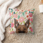 ジャーマンシェパード花模様枕 クッション (ブランケット)
