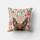 ジャーマンシェパード花模様枕 クッション (裏面)