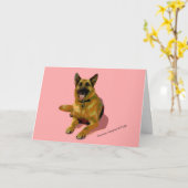 ジャーマンシェパード誕生日カード カード (黄色い花)