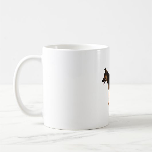 ジャーマンシェパード赤黒ブランケット コーヒーマグカップ (左)