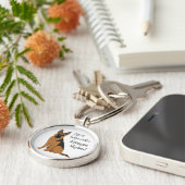 ジャーマンシェパード鍵キーチェーン。あなたの任意のコート色 キーホルダー (側面)