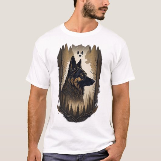 ジャーマンシェパード008  Tシャツ (正面)