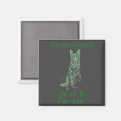 ジャーマンシェパード おなら 笑う犬 Just Be マグネット (正面/裏面)