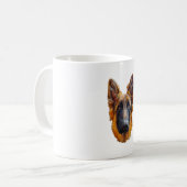 ジャーマンシェパード かわいい子犬 コーヒーマグカップ (正面左)