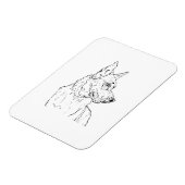 ジャーマンシェパード・アルザシアン 犬の絵 マグネット (左側)