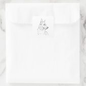 ジャーマンシェパード アルトイセン 犬のアート スクエアシール (バッグ)