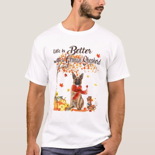 ジャーマンシェパード カエデ Tシャツ (正面)