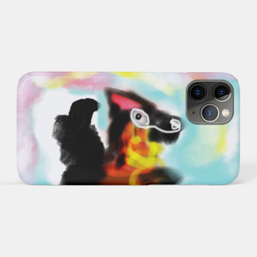 ジャーマンシェパード カラフル Case-Mate iPhoneケース (裏面(横))