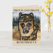 ジャーマンシェパード カード (黄色い花)