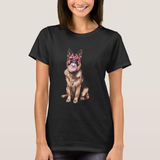 ジャーマンシェパード ガム Tシャツ (正面)