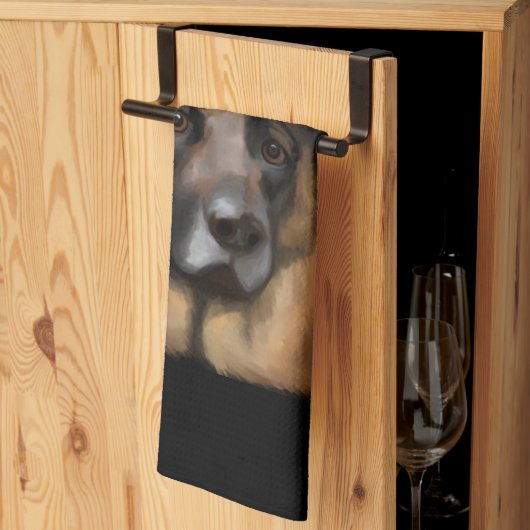 ジャーマンシェパード キッチンタオル (三つ折り)