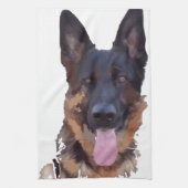 ジャーマンシェパード キッチンタオル (縦)