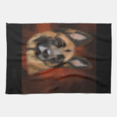 ジャーマンシェパード キッチンタオル (横)