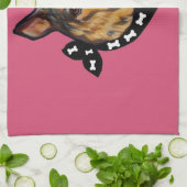 ジャーマンシェパード キッチンタオル (折り畳み)